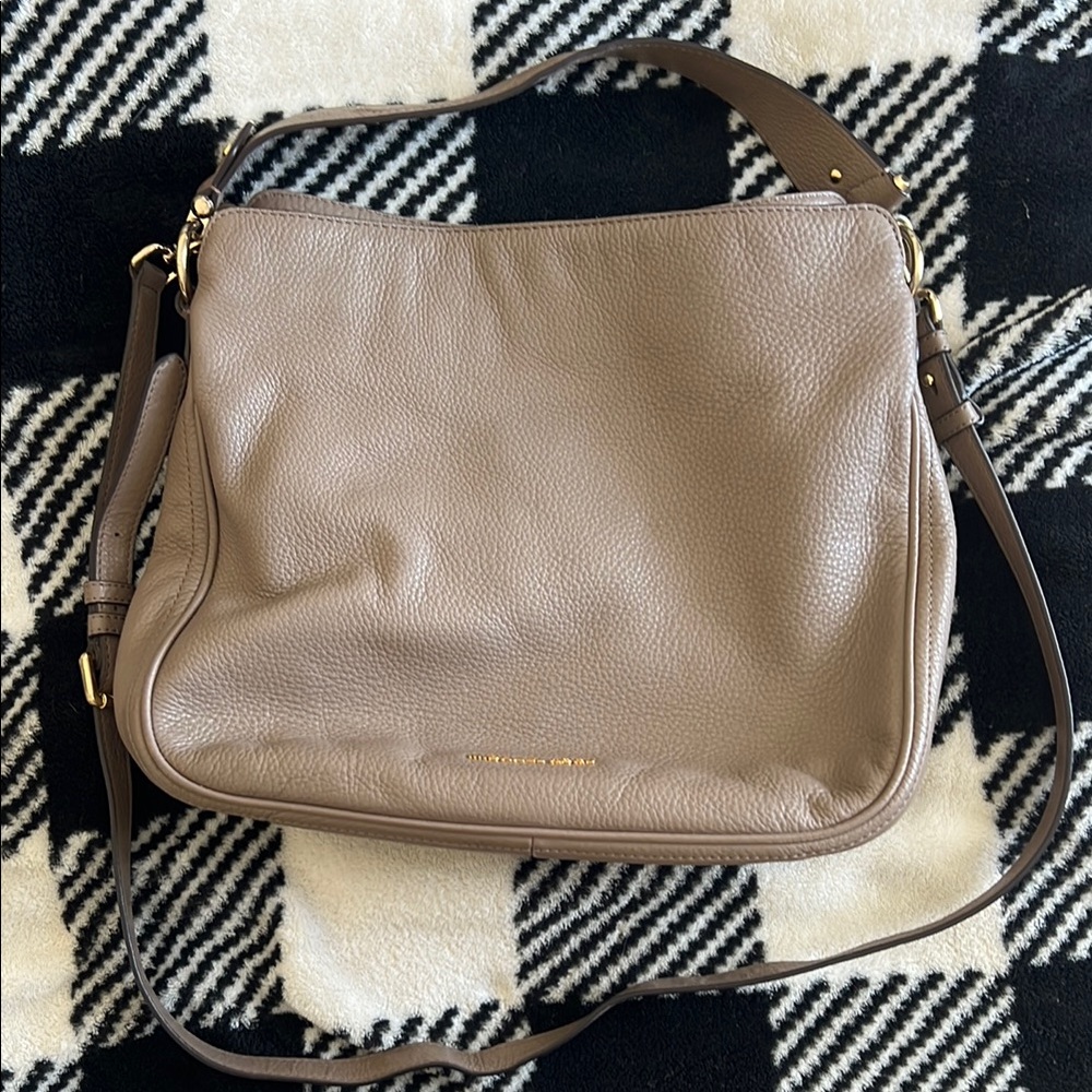 Michael Kors Tan Leather Shoulder Bag with Slouchy Design